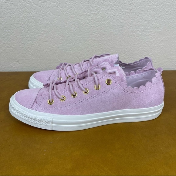 Converse CTAS Low Ox Frilly Thrills Suede Sneaker Size 10 Women - Picture 5 of 10